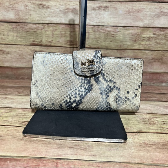 Coach Madison Python Wallet - Picture 1 of 7